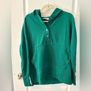 Emerald Green button up hoodie